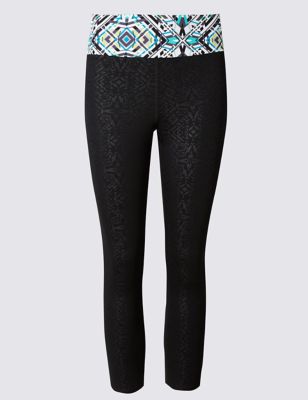 Quick Dry Geometric Print Leggings with Cool Comfort&trade; Technology